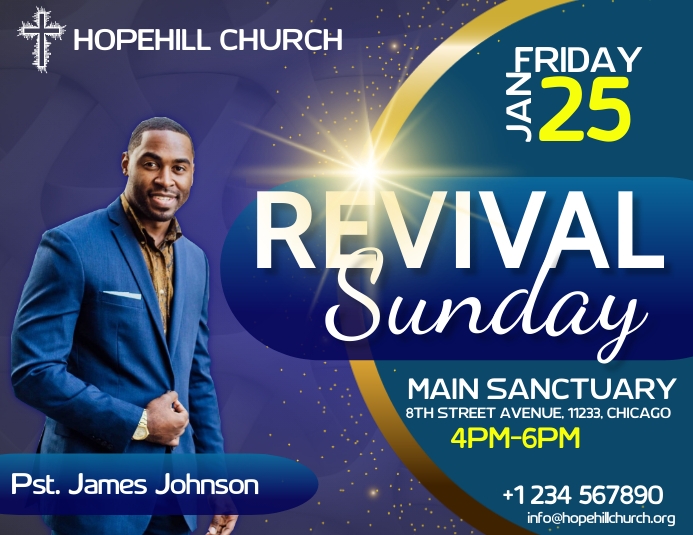 revival sunday flyer Template PosterMyWall