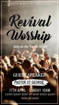 revival worship, revival, youth night Instagram Story template