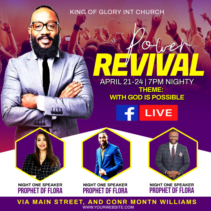 Revival Worship Church Flyer Template PosterMyWall