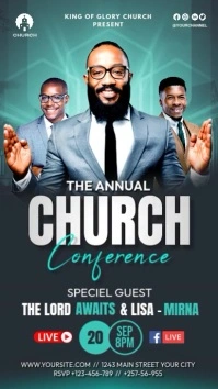 revival worship flyer Instagram Reel template