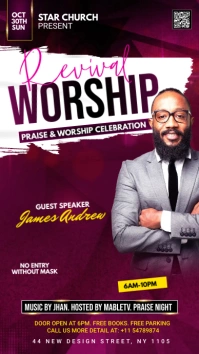 revival worship flyer Instagram Story template