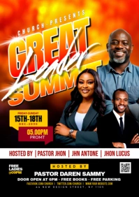 revival worship flyer A2 template