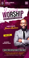 revival worship flyer Roll Up Banner 3' × 6' template