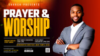 revival worship flyer Digital na Display (16:9) template