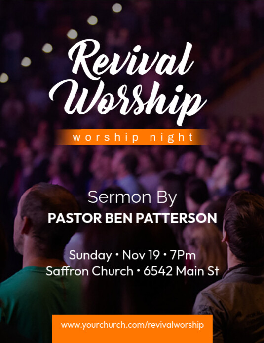 Plantilla de Revival worship template | PosterMyWall