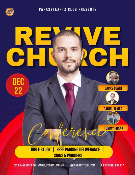 Revive Church Conference Template | PosterMyWall