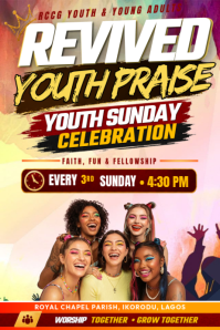 Revived Youth Praise Celebration Flyer Plakat template