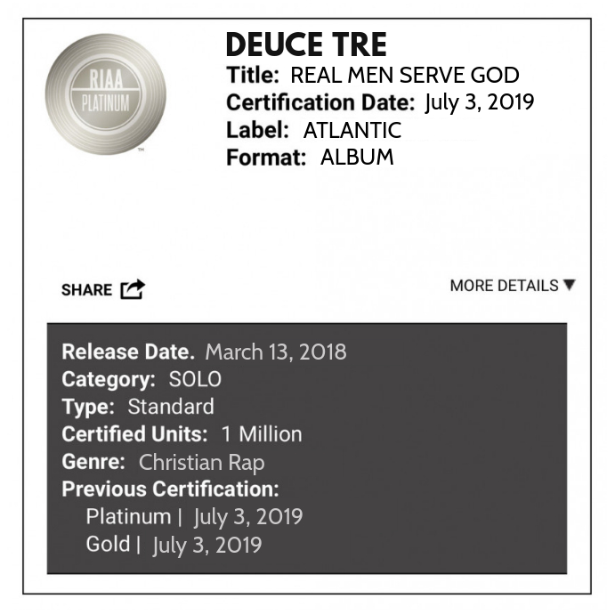 Copy of RIAA PLATINUM CERTIFICATION | PosterMyWall