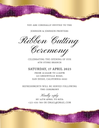 Ribbon Cutting Launch Party Invitation Templa Template | PosterMyWall