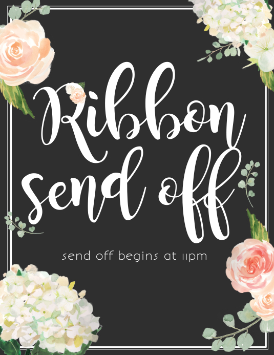 Ribbon send off Template | PosterMyWall
