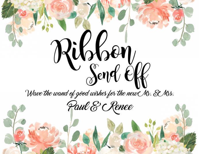Ribbon Send off Template | PosterMyWall