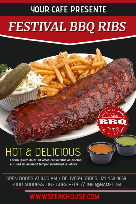 Che Rib Poster ribs Template | PosterMyWall