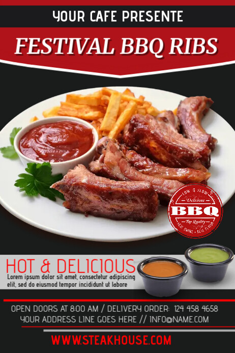 Che Rib Poster ribs Template | PosterMyWall