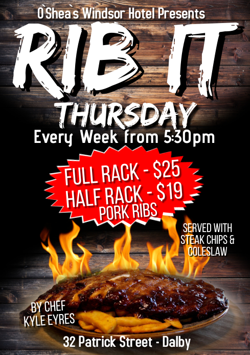 Che Rib Poster Copy of Ribs Dinner | PosterMyWall