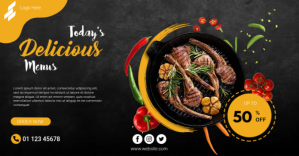 Ribs Menu Discount Facebook Ads template