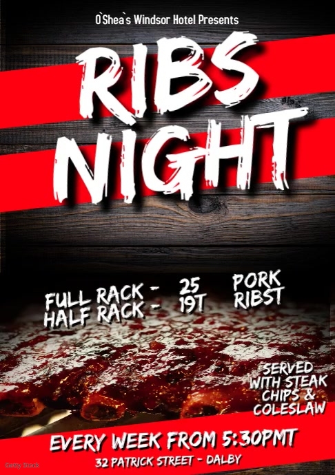 Poster Ribs Ribs Night Template | PosterMyWall
