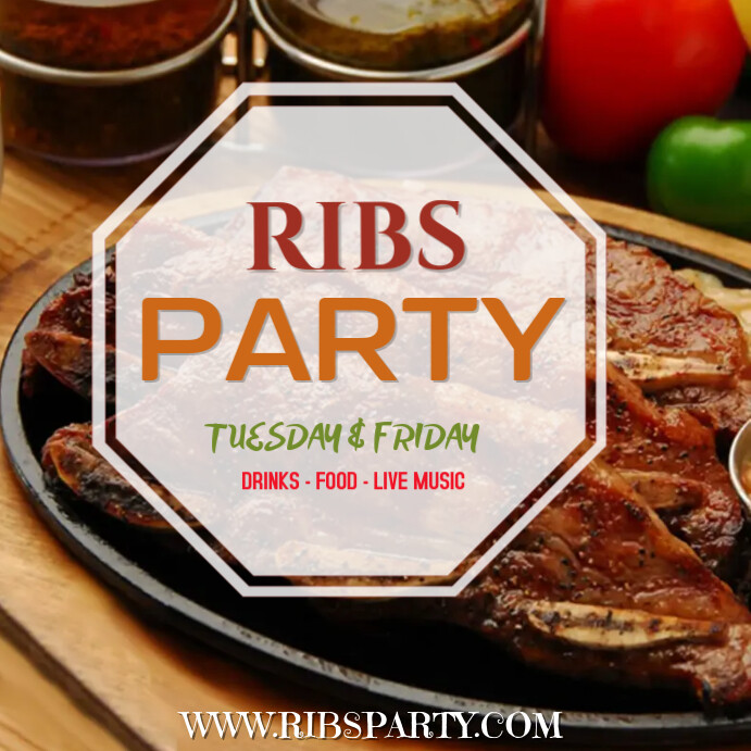 Poster Ribs RIBS456 Template | PosterMyWall