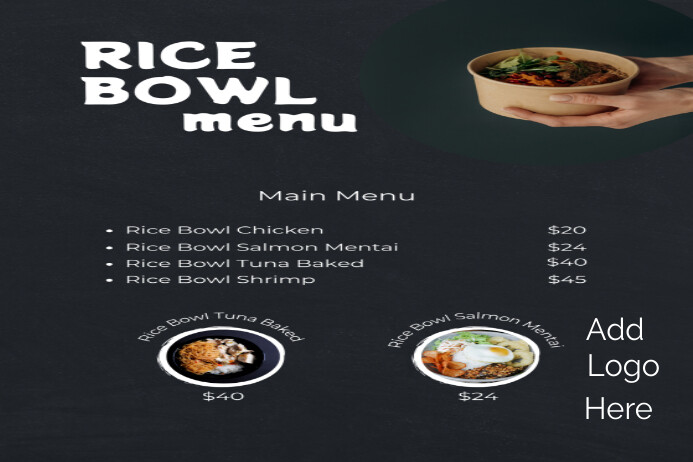 Rice bowl menu Template | PosterMyWall