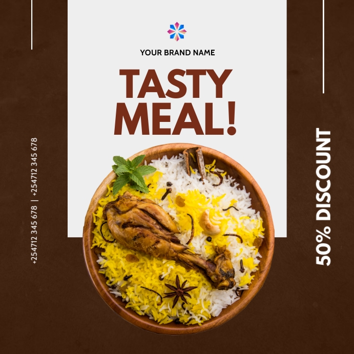 rice chicken food restaurant menu sale flyer Template | PosterMyWall