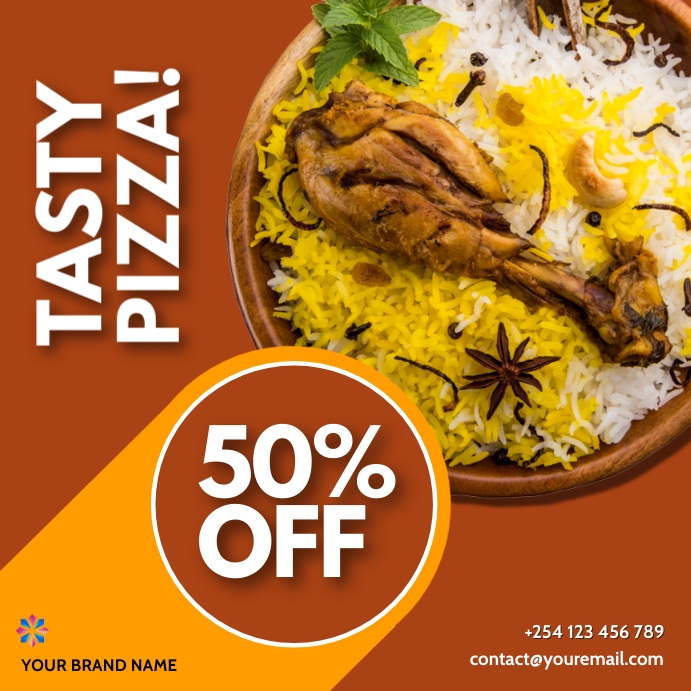 rice chicken food restaurant menu sale flyer Template | PosterMyWall