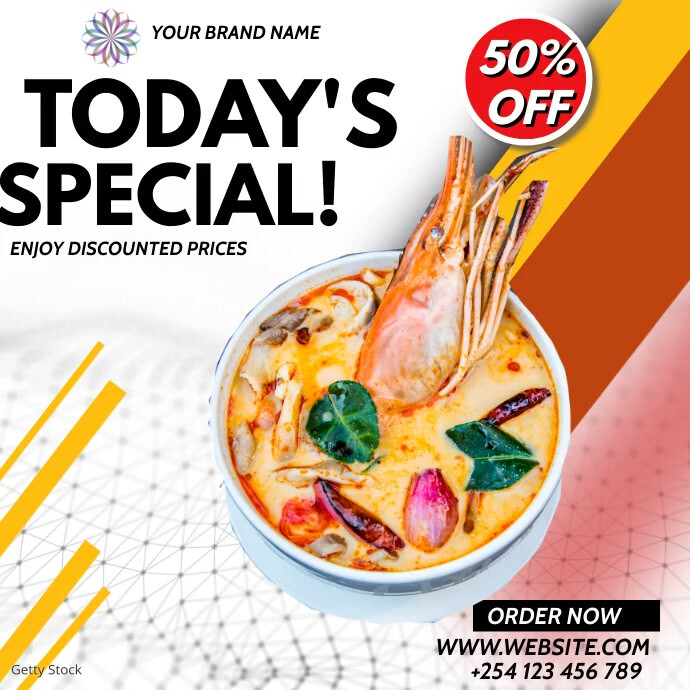 rice chicken food restaurant menu sale flyer Template | PosterMyWall