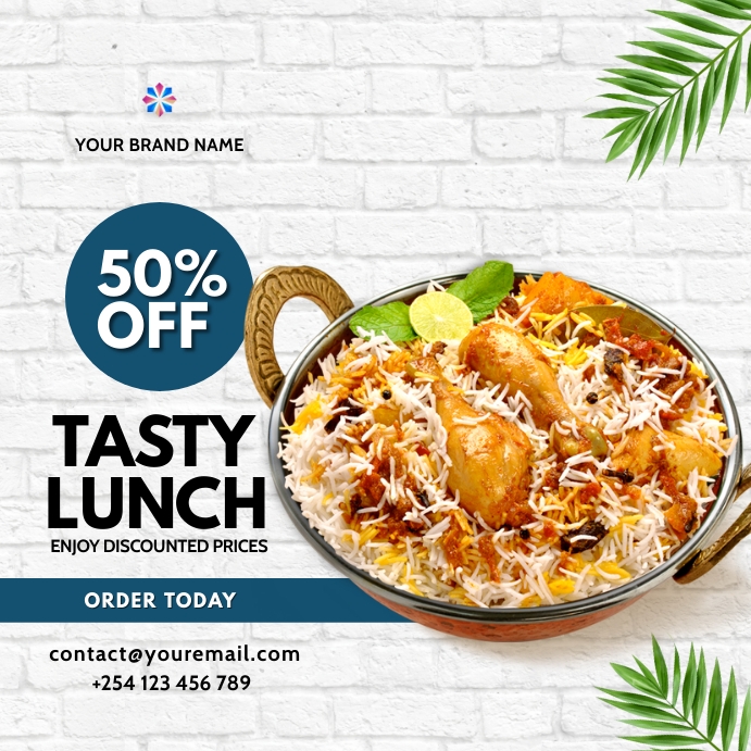 rice chicken food restaurant menu sale flyer Template | PosterMyWall