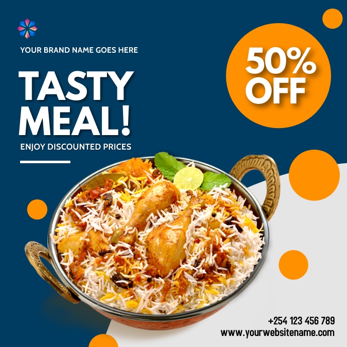 rice chicken food restaurant menu sale flyer Template | PosterMyWall