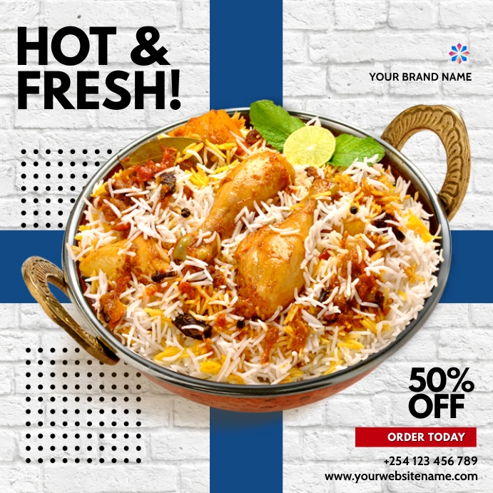 Copy of rice chicken food restaurant menu sale flyer | PosterMyWall