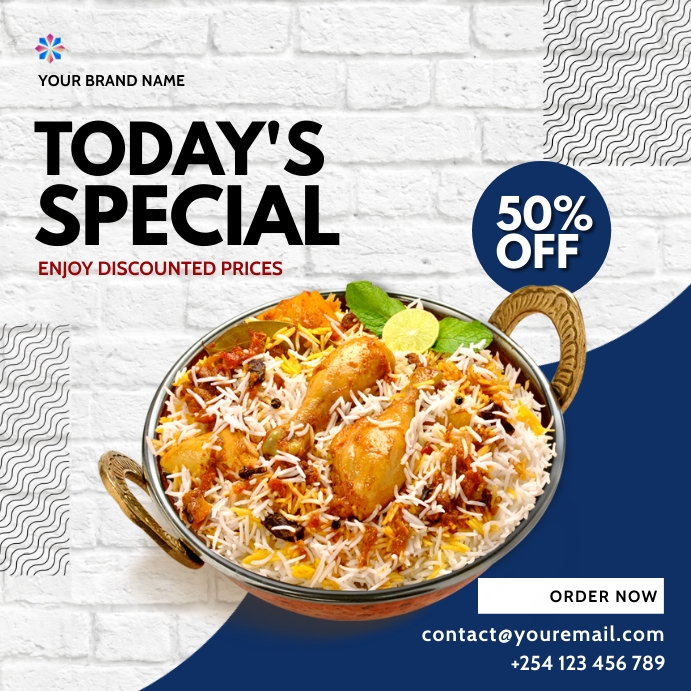 Plantilla de Arroz Pollo Comida Restaurante Menú Venta Folleto ...