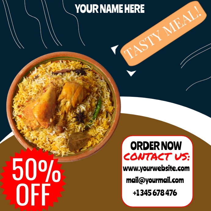 Copy of RICE FOOD FLYER TEMPLATE | PosterMyWall