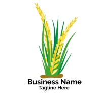 Yellow Rice Logo Designs rice logo Template | PosterMyWall
