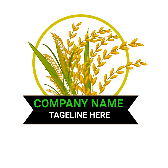 Rice Plant Logo Vector