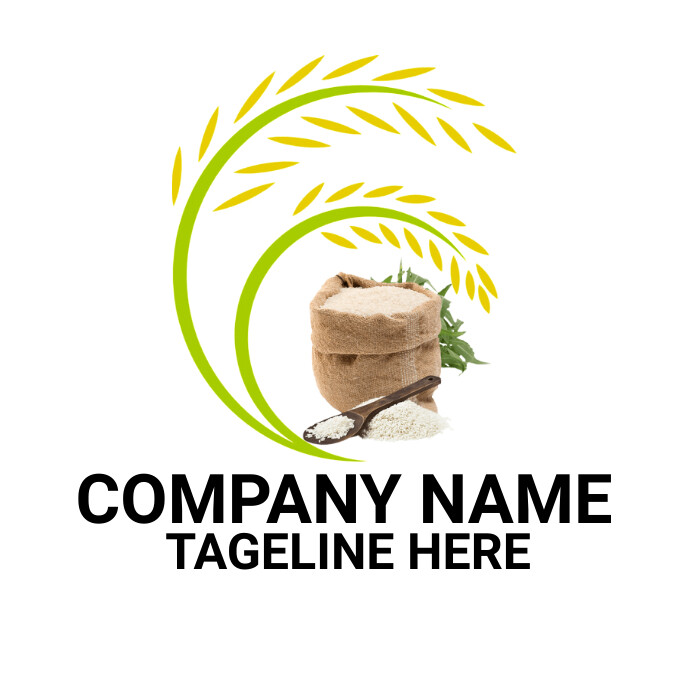 Rice logo Logótipo template