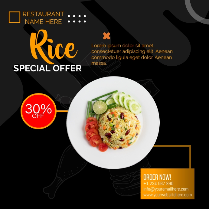 rice menu Template | PosterMyWall