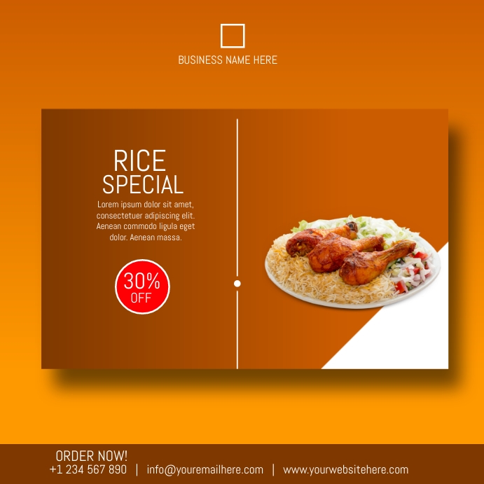 Background Food Menu Rice Copy of rice menu | PosterMyWall