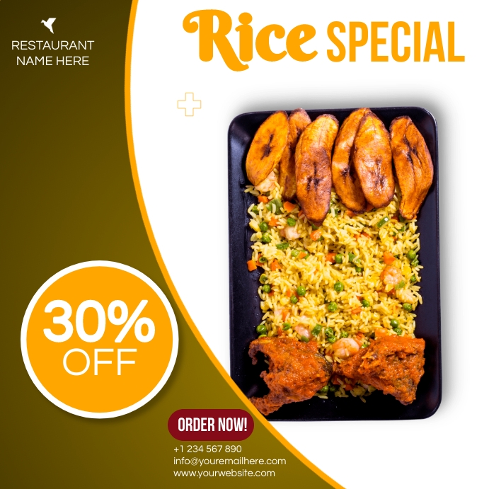 rice menu Template | PosterMyWall