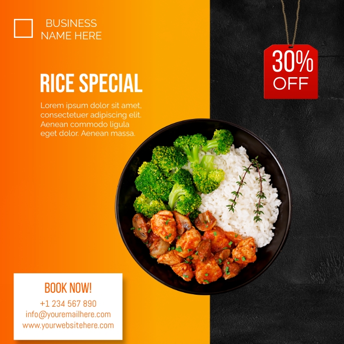 rice menu Template | PosterMyWall