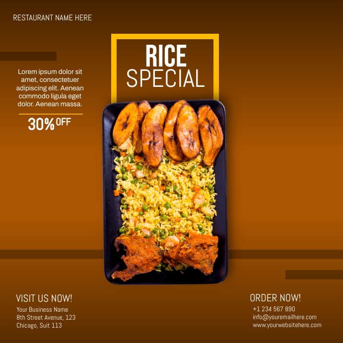 rice menu Template | PosterMyWall