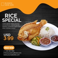 Sample Menu With Rice rice menu Template | PosterMyWall