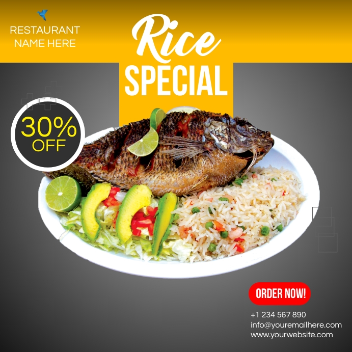 rice menu Template | PosterMyWall