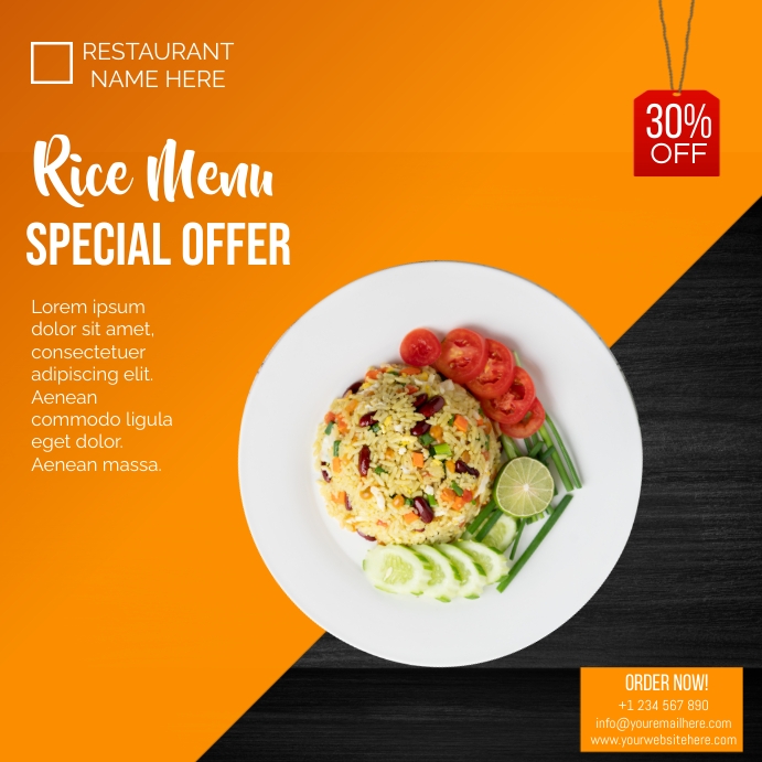 rice menu Template | PosterMyWall