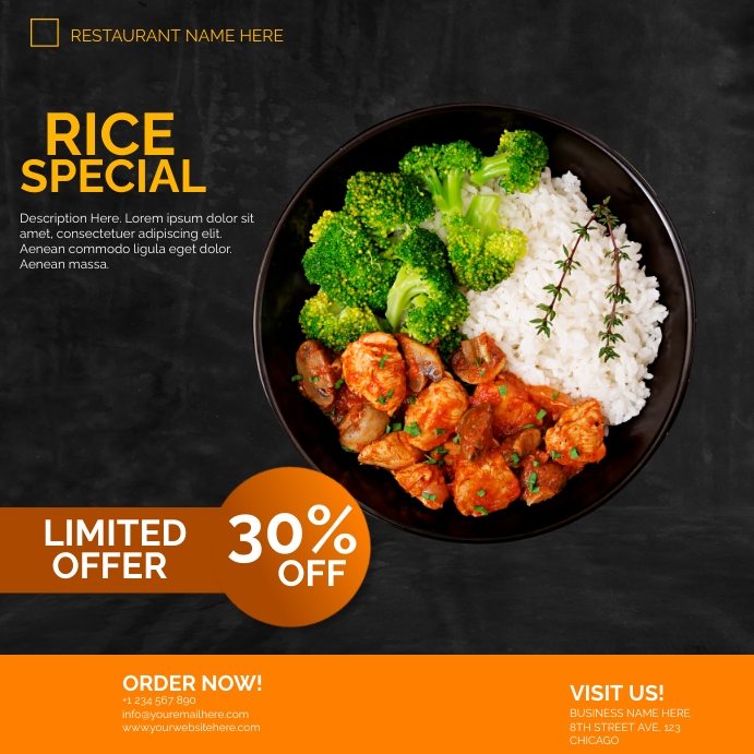 rice menu Template | PosterMyWall