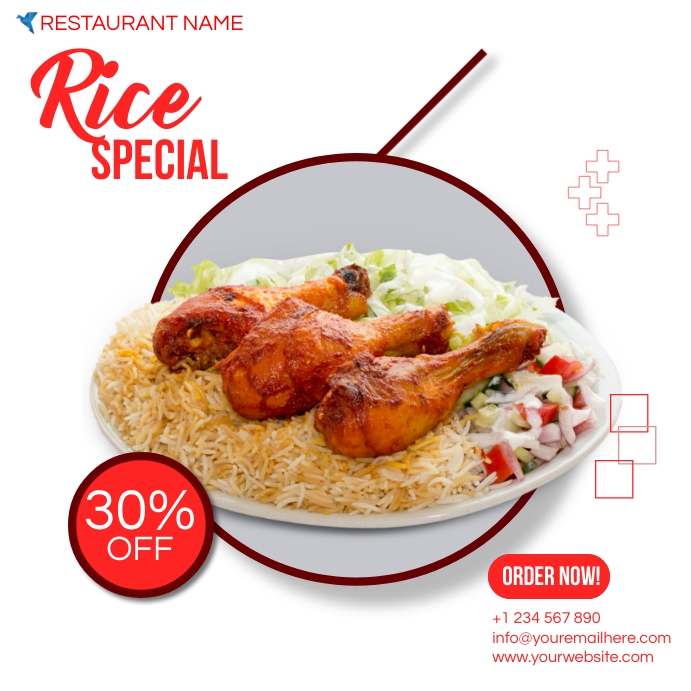 Menu Banner Rice Copy of rice menu | PosterMyWall