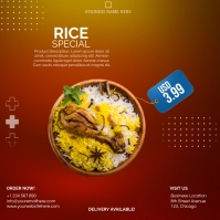 Congrss Rice Menu rice menu flyer Template | PosterMyWall