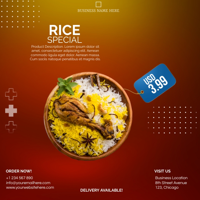 rice menu flyer Template | PosterMyWall