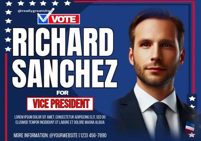 Richard Sanchez Election Flyer A4 template