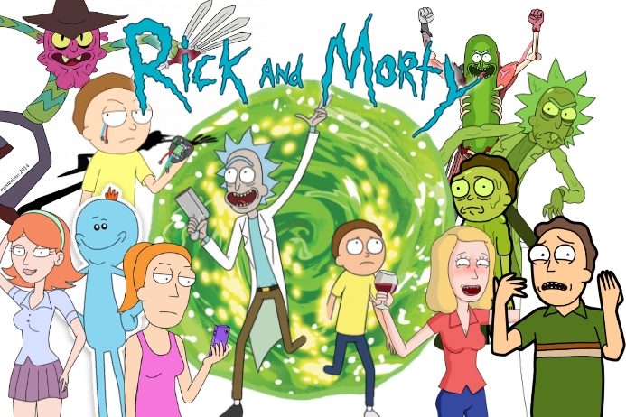 Rick Morty Birthday Party Theme Pickle Template Postermywall