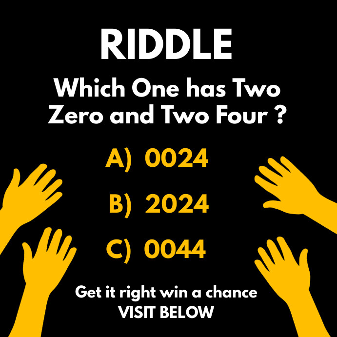 Riddle Quiz Post Template | PosterMyWall