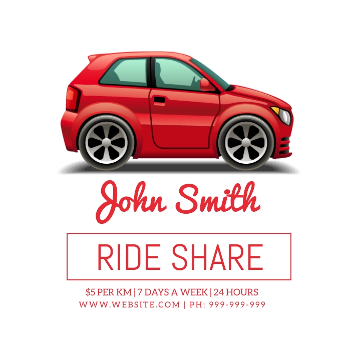 Copy of Ride Share Poster | PosterMyWall