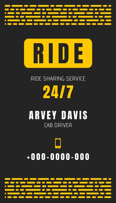 Ride Sharing Business Card Template | PosterMyWall